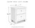 Ashley Fortman White Twin Panel Bed with Mirrored Dresser, Chest and 2 Nightstands