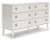Ashley Aprilyn White Queen Bookcase Headboard with Dresser and Chest