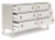 Ashley Aprilyn White Queen Bookcase Headboard with Dresser and Chest