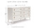 Ashley Aprilyn White Queen Bookcase Headboard with Dresser and Chest