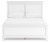 Ashley Fortman White Queen Panel Bed with Mirrored Dresser and Nightstand