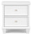 Ashley Fortman White King Panel Bed with Mirrored Dresser, Chest and 2 Nightstands
