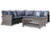 Ashley Salem Beach Gray 3-Piece Outdoor Sectional with Coffee Table