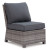 Ashley Salem Beach Gray 2-Piece Outdoor Sectional with Chair