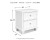 Ashley Fortman White Full Panel Bed with Mirrored Dresser, Chest and Nightstand
