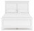 Ashley Fortman White Full Panel Bed with Mirrored Dresser, Chest and Nightstand
