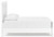 Ashley Fortman White Full Panel Bed with Mirrored Dresser, Chest and Nightstand