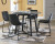 Ashley Centiar Black Dining Table and 4 Chairs