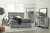 Ashley Russelyn Gray California King Storage Bed with Mirrored Dresser, Chest and Nightstand