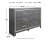 Ashley Lodanna Gray Queen/Full Upholstered Panel Headboard Bed with Dresser