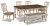 Ashley Bolanburg Two-tone Dining Table and 4 Chairs and Bench