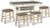 Ashley Bolanburg Two-tone 5-Piece Counter Height Dining Set with Table and 4 Rake-Back Barstools