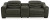 Ashley Center Line Dark Gray Sofa, Loveseat and Recliner