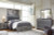 Ashley Lodanna Gray Queen Upholstered Storage Panel Bed with Dresser