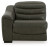 Ashley Center Line Dark Gray 3-Piece Sectional with Recliner