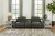 Ashley Center Line Dark Gray 3-Piece Sectional with Recliner
