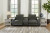 Ashley Center Line Dark Gray 3-Piece Sectional with Recliner
