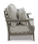 Ashley Visola Gray Outdoor Sofa and Loveseat with 2 Lounge Chairs and End Table