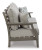 Ashley Visola Gray Outdoor Sofa and Loveseat with 2 Lounge Chairs and End Table