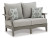 Ashley Visola Gray Outdoor Sofa and Loveseat with 2 Lounge Chairs and End Table