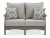 Ashley Visola Gray Outdoor Sofa and Loveseat with 2 Lounge Chairs and End Table