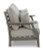 Ashley Visola Gray Outdoor Loveseat and 2 Chairs with Coffee Table