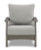 Ashley Visola Gray Outdoor Loveseat and 2 Chairs with Coffee Table