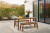 Ashley Janiyah Light Brown Outdoor Dining Table and 2 Benches