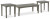 Ashley Visola Gray Outdoor Coffee Table with 2 End Tables