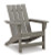 Ashley Visola Gray Outdoor Chair with End Table