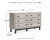 Ashley Vessalli Gray Queen Platform Bed with Dresser