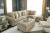 Ashley Dovemont Putty 2-Piece Sectional with Ottoman
