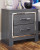 Ashley Lodanna Gray Full Upholstered Panel Headboard Bed with Mirrored Dresser, Chest and 2 Nightstands