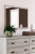 Ashley Vessalli Gray Queen Panel Bed with Mirrored Dresser, Chest and Nightstand