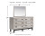 Ashley Vessalli Gray Queen Panel Bed with Mirrored Dresser, Chest and Nightstand