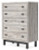 Ashley Vessalli Gray Queen Panel Bed with Mirrored Dresser, Chest and Nightstand