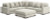 Ashley Regent Park Pewter 5-Piece Sectional with Ottoman