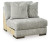 Ashley Regent Park Pewter 4-Piece Sectional with Ottoman