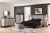 Ashley Vessalli Gray Queen Panel Bed with Mirrored Dresser and Chest