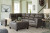 Ashley Navi Smoke 2-Piece Sectional with LAF Queen Sleeper Sofa / RAF Chaise and Ottoman