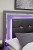 Ashley Lodanna Gray Full Panel Bed with 2 Storage Drawers with Mirrored Dresser and 2 Nightstands