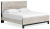 Ashley Vessalli Gray King Panel Bed with Mirrored Dresser and Nightstand