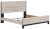 Ashley Vessalli Gray King Panel Bed with Mirrored Dresser and Nightstand