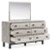 Ashley Vessalli Gray King Panel Bed with Mirrored Dresser and Nightstand