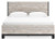 Ashley Vessalli Gray King Panel Bed with Mirrored Dresser and Nightstand