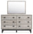 Ashley Vessalli Gray King Panel Bed with Mirrored Dresser and Nightstand