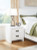 Ashley Binterglen White Full Panel Bed with Mirrored Dresser and Nightstand