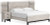Ashley Vessalli Gray King Panel Bed with Mirrored Dresser