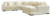 Ashley Lindyn Ivory 5-Piece Sectional with LAF Chaise / RAF Chair and Ottoman