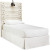 Ashley Cambeck Whitewash Twin Panel Headboard Bed with Mirrored Dresser